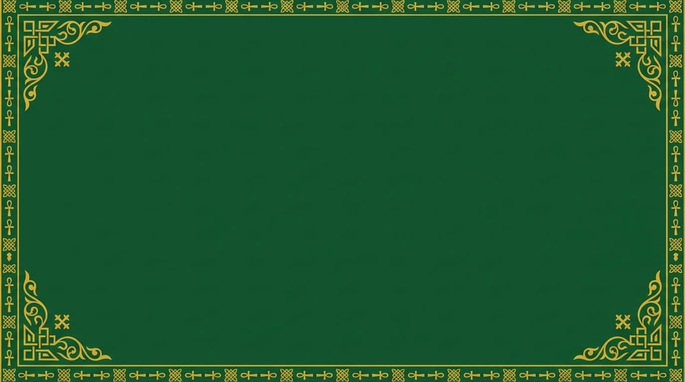 Ankh Border - Sacred Green