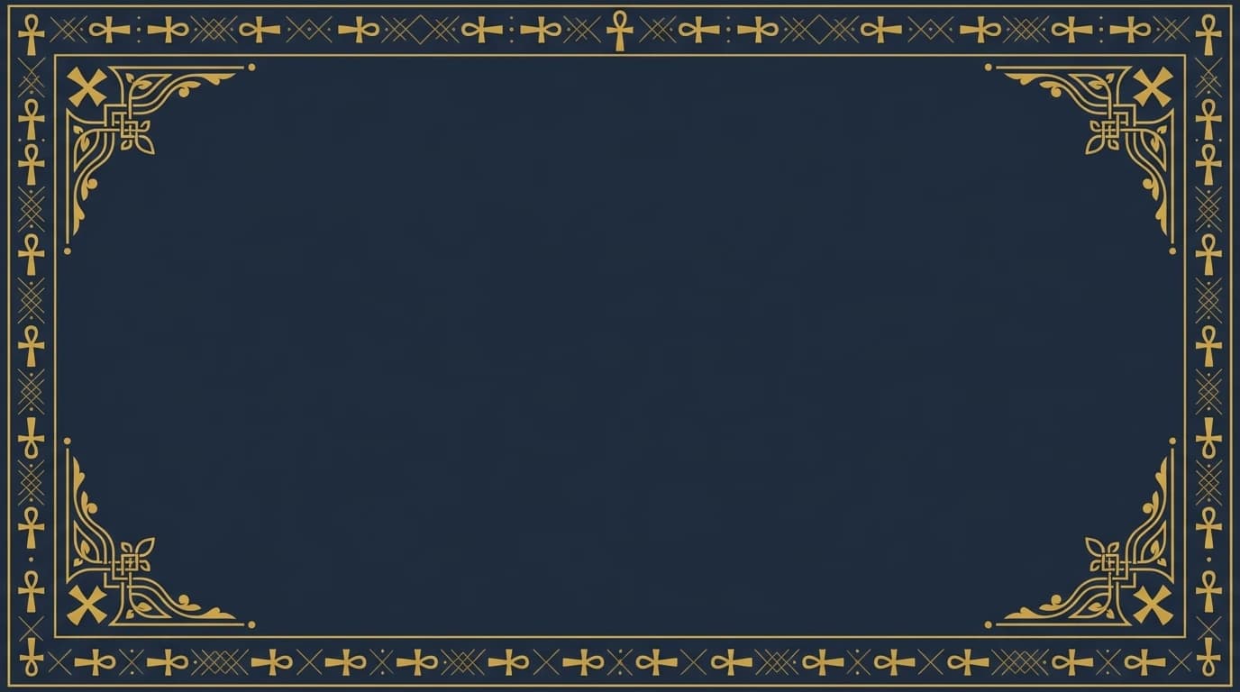 Ankh Border - Midnight Blue