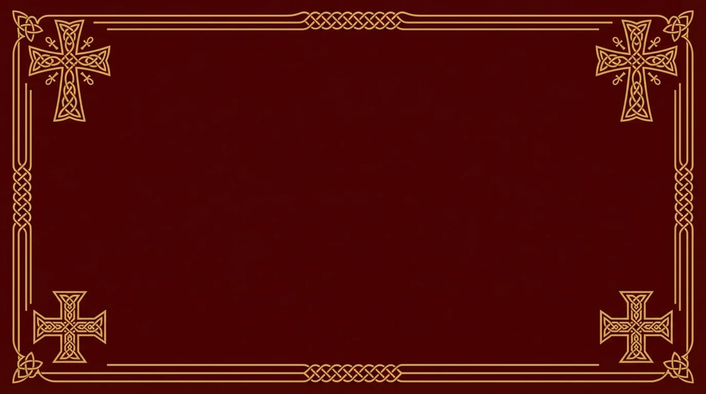 Cross Corners - Coptic Burgundy