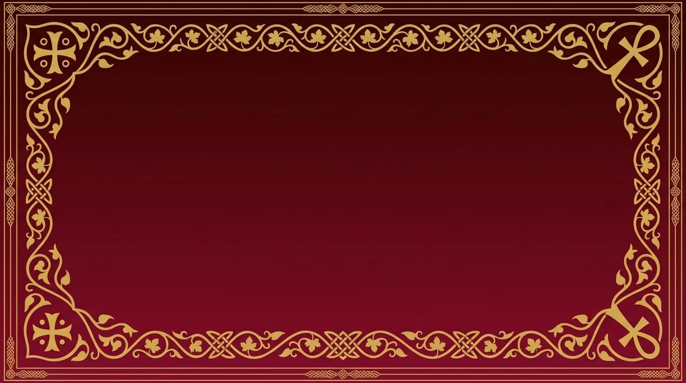 Vine Scroll - Coptic Burgundy